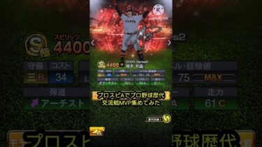 プロスピAでプロ野球歴代交流戦MVPを獲得した選手集めてみた