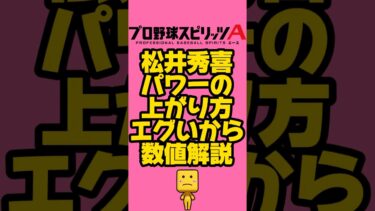松井秀喜の特能数値解説#プロスピa